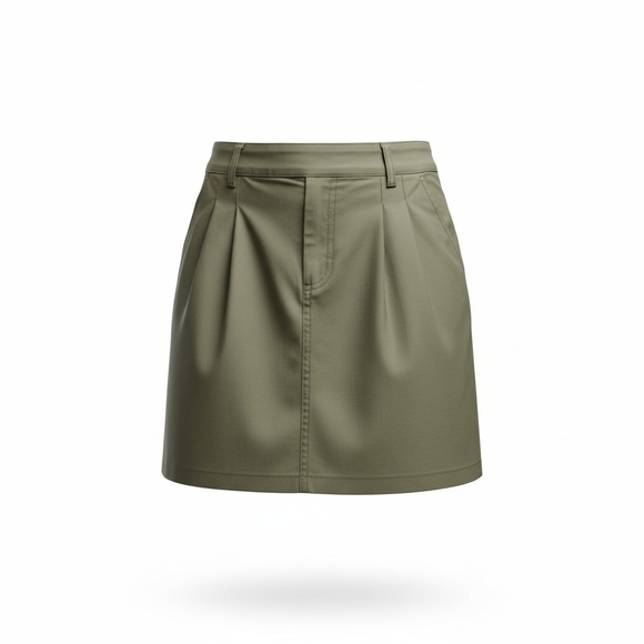 LOFT Utility Skirt In Olive- Cotton Size 14 NWOT-$68 Retail - Picture 3 of 7